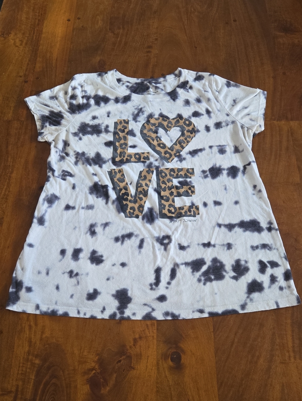 Torrid X Betsey Johnson Tie-Dye Tee with Leopard Graphic T-Shirt 1X
